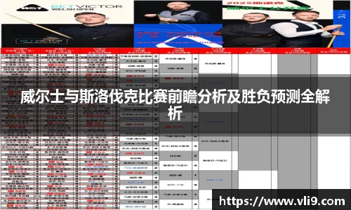 威尔士与斯洛伐克比赛前瞻分析及胜负预测全解析
